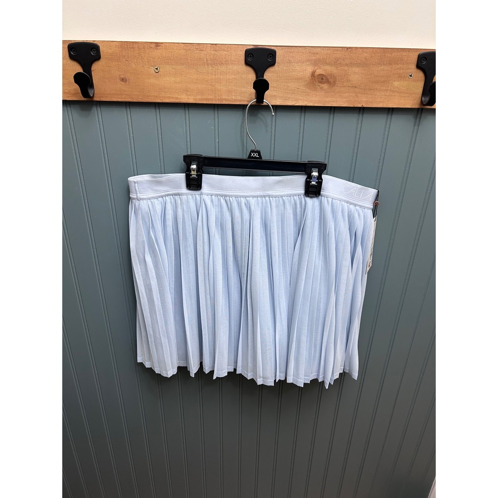 CALLA Womens XXL Pale Blue Mesh‎ Pleated Tennis Skort Undershorts Wicking UPF 50